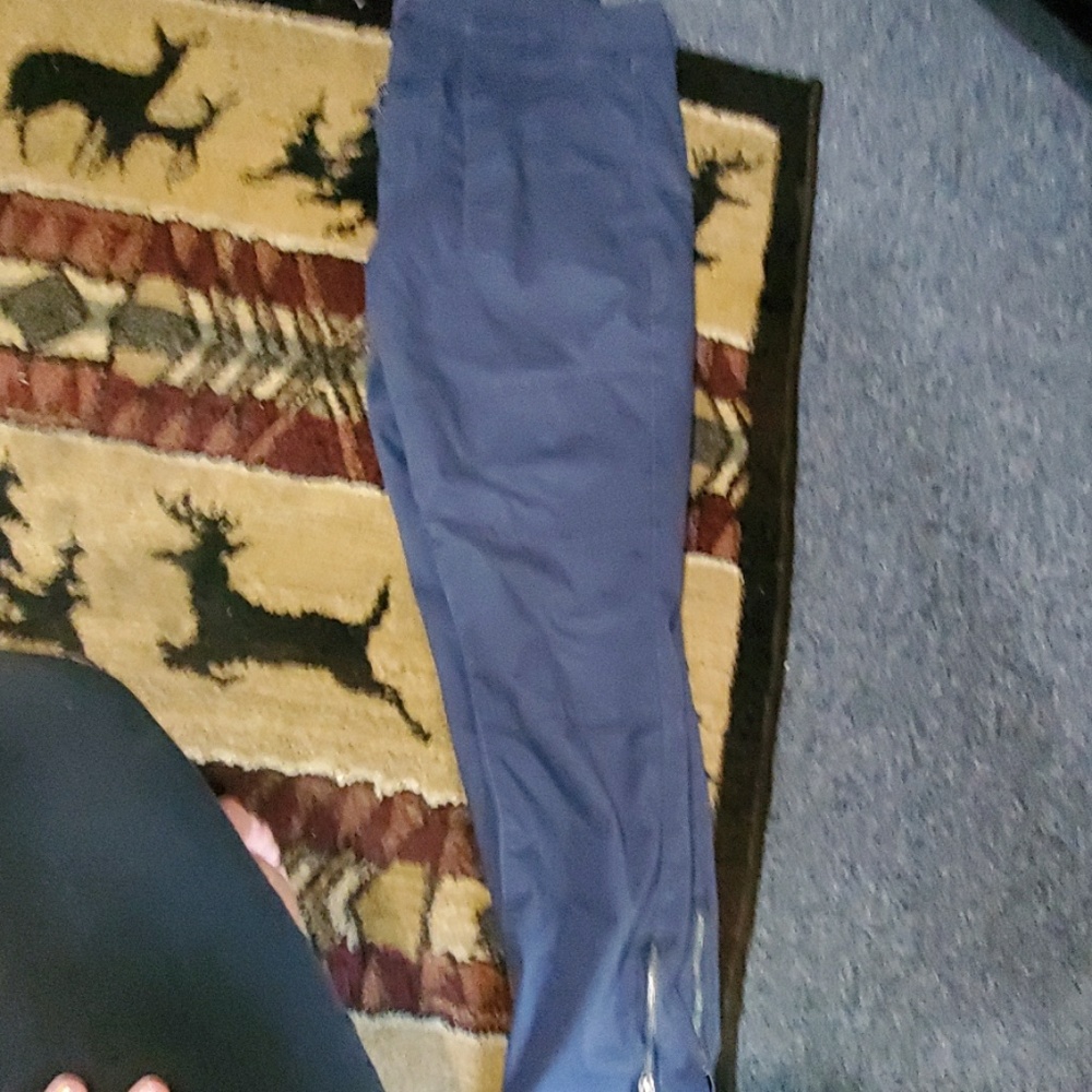 Navy Patched Pants